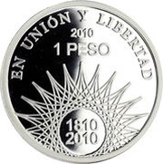 1 Peso Pucará de Tilcara - Silver Proof Issue, Argentina, 2010 reverse image
