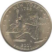 ¼ Dollar "Washington Quarter" New York, United States, 2001 reverse image
