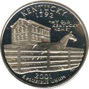 ¼ Dollar "Washington Quarter" Kentucky reverse image
