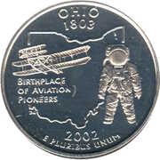 ¼ Dollar "Washington Quarter" Ohio, United States, 2002 reverse image