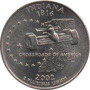 ¼ Dollar "Washington Quarter" Indiana reverse image