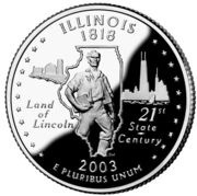 ¼ Dollar "Washington Quarter" Illinois - Silver Proof, United States, 2003 reverse image