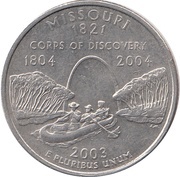¼ Dollar "Washington Quarter" Missouri, United States, 2003 reverse image
