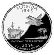 ¼ Dollar "Washington Quarter" Florida - Silver Proof reverse image