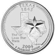 ¼ Dollar "Washington Quarter" Texas, United States, 2004 reverse image