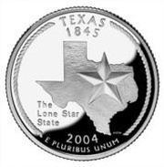 ¼ Dollar "Washington Quarter" Texas - Silver Proof, United States, 2004 reverse image