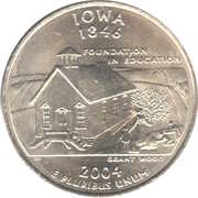 ¼ Dollar "Washington Quarter" Iowa, United States, 2004 reverse image
