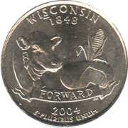 ¼ Dollar "Washington Quarter" Wisconsin, United States, 2004 reverse image