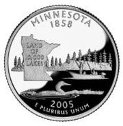 ¼ Dollar "Washington Quarter" Minnesota - Silver Proof, United States, 2005 reverse image