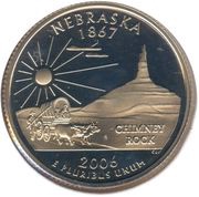 ¼ Dollar "Washington Quarter" Nebraska, United States, 2006 reverse image