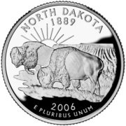 ¼ Dollar "Washington Quarter" North Dakota - Silver Proof, United States, 2006 reverse image