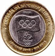 1 Real Olympic Flag Handover obverse image