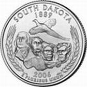 ¼ Dollar "Washington Quarter" South Dakota - Silver Proof, United States, 2006 reverse image