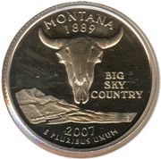 ¼ Dollar "Washington Quarter" Montana, United States, 2007 reverse image