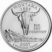¼ Dollar "Washington Quarter" Montana - Silver Proof, United States, 2007 reverse image