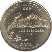 ¼ Dollar "Washington Quarter" Washington, United States, 2007 reverse image