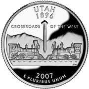 ¼ Dollar "Washington Quarter" Utah - Silver Proof, United States, 2007 reverse image