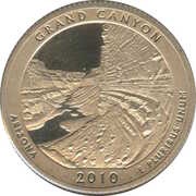 ¼ Dollar "Washington Quarter" Grand Canyon, Arizona, United States, 2010 reverse image