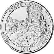¼ Dollar "Washington Quarter" Grand Canyon, Arizona - Silver Proof reverse image