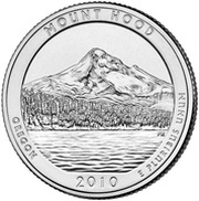 ¼ Dollar "Washington Quarter" Mount Hood, Oregon - Silver Proof, United States, 2010 reverse image