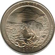 ¼ Dollar "Washington Quarter" Glacier National Park, Montana, United States, 2011 reverse image