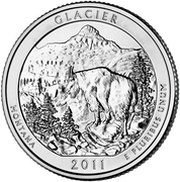 ¼ Dollar "Washington Quarter" Glacier National Park, Montana - Silver Proof, United States, 2011 reverse image