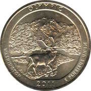 ¼ Dollar "Washington Quarter" Olympic National Park, Washington reverse image