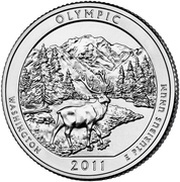 ¼ Dollar "Washington Quarter" Olympic National Park, Washington - Silver Proof, United States, 2011 reverse image