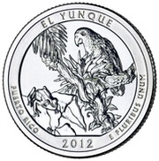 ¼ Dollar "Washington Quarter" El Yunque National Forest, Puerto Rico - Silver Proof, United States, 2012 reverse image