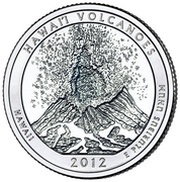 ¼ Dollar "Washington Quarter" Hawai'i Volcanoes National Park, Hawaii - Silver Proof, United States, 2012 reverse image