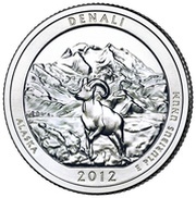 ¼ Dollar "Washington Quarter" Denali National Park and Preserve, Alaska - Silver Proof, United States, 2012 reverse image