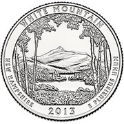 ¼ Dollar "Washington Quarter" White Mountain National Forest, New Hampshire - Silver Proof, United States, 2013 reverse image