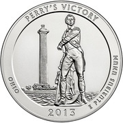 ¼ Dollar "Washington Quarter" Perry's Victory - Silver Proof, United States, 2013 reverse image