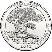 ¼ Dollar "Washington Quarter" Great Basin - Silver Proof, United States, 2013 reverse image