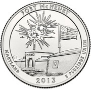 ¼ Dollar "Washington Quarter" Fort McHenry - Silver Proof, United States, 2013 reverse image
