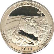 ¼ Dollar "Washington Quarter" Shenandoah National Park, Virginia reverse image