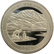 ¼ Dollar "Washington Quarter" Great Sand Dunes, Colorado - Silver Proof reverse image
