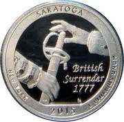 ¼ Dollar "Washington Quarter" Saratoga National Historical Park, New York - Silver Proof, United States, 2015 reverse image