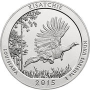 ¼ Dollar "Washington Quarter" Kisatchie National Forest, Louisiana - Silver 5 oz Bullion, United States, 2015 reverse image