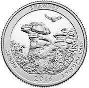 ¼ Dollar "Washington Quarter" Shawnee National Forest, Illinois - Silver Proof, United States, 2016 reverse image