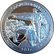 ¼ Dollar "Washington Quarter" Theodore Roosevelt National Park, North Dakota - Silver Proof, United States, 2016 reverse image
