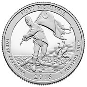 ¼ Dollar "Washington Quarter" Fort Moultrie at Fort Sumter National Monument, South Carolina - Silver Proof reverse image