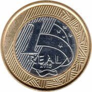 1 Real 50 Years of Central Bank, Brazil, 2015 reverse image