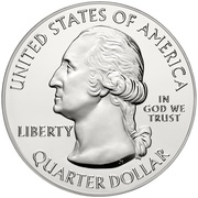 ¼ Dollar "Washington Quarter" George Rogers Clark National Historical Park, Indiana - Silver 5 oz Bullion obverse image