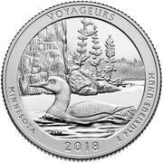 ¼ Dollar "Washington Quarter" Voyageurs National Park, Minnesota - Silver Proof, United States, 2018 reverse image
