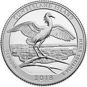 ¼ Dollar "Washington Quarter" Cumberland Island National Seashore, Georgia - Silver Proof, United States, 2018 reverse image