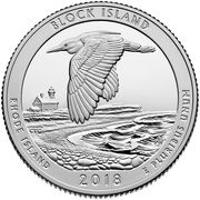 ¼ Dollar "Washington Quarter" Block Island National Wildlife Refuge, Rhode Island; Silver Proof, United States, 2018 reverse image