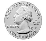 ¼ Dollar "Washington Quarter" Pictured Rocks National Lakeshore – Michigan; Silver 5 oz Bullion obverse image