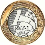 1 Real Olympic Games Rio 2016 - Olympic Mascot, Brazil, 2016 reverse image