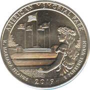 ¼ Dollar "Washington Quarter" American Memorial Park, Northern Mariana Islands reverse image